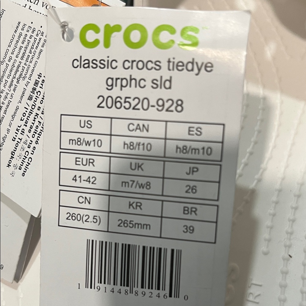 New Unisex CROCS Iconic Crocs Comfort Sandals Tie Dye . - Picture 3 of 10